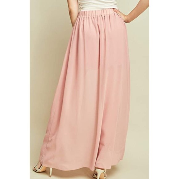 Entro High Waisted Maxi Shorts, Pink - Picture 5 of 6